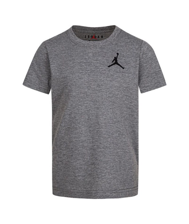 Camiseta Jordan Jumpamn Air EMB Infantil Cinzento