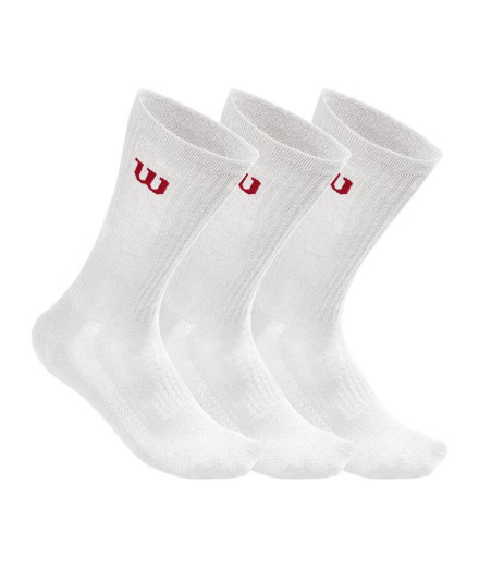 Chaussettes Wilson long Crew (3PC) WH