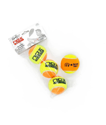 Bolas de tênis Nox 3 Pro Titanium Beach YW Bolas de tênis Nox 3 Pro Titanium Beach YW