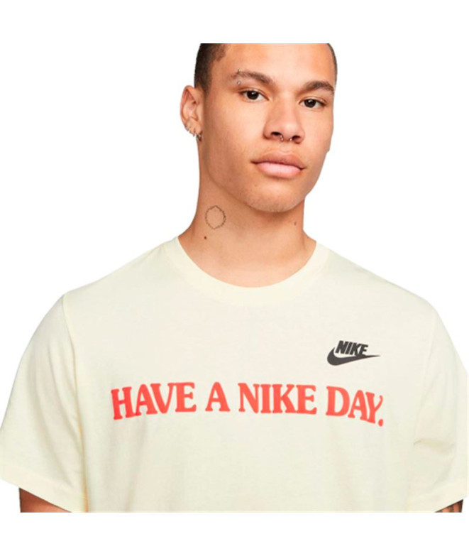 T-shirt Nike Homme Bonne journée Beige