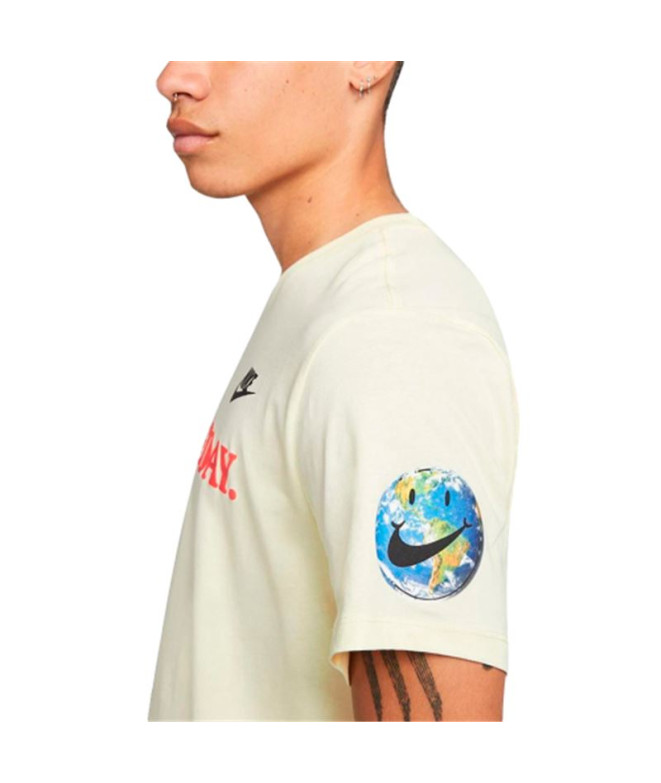 T-shirt Nike Homme Bonne journée Beige