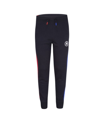 Calças de fitness Converse Throwback Side Stripe Boy BK