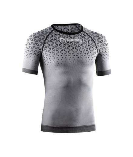 Camiseta running Lurbel Spirit Manga Curta Homem Cinza