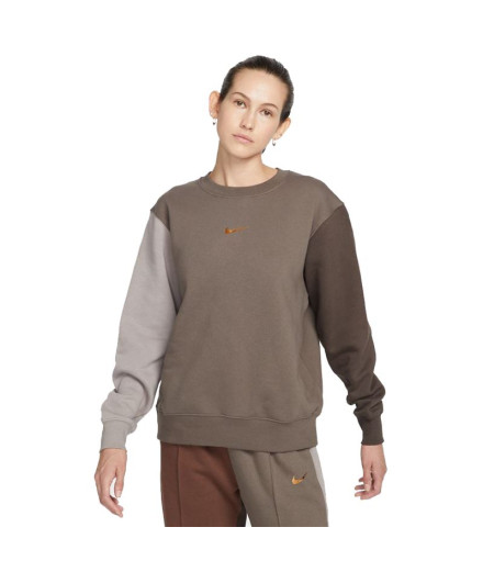 Sweat Nike Femme Sportswear Swoosh Marron