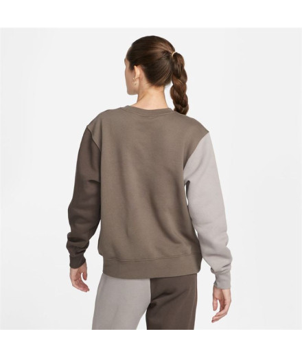 Sweat Nike Femme Sportswear Swoosh Marron 2