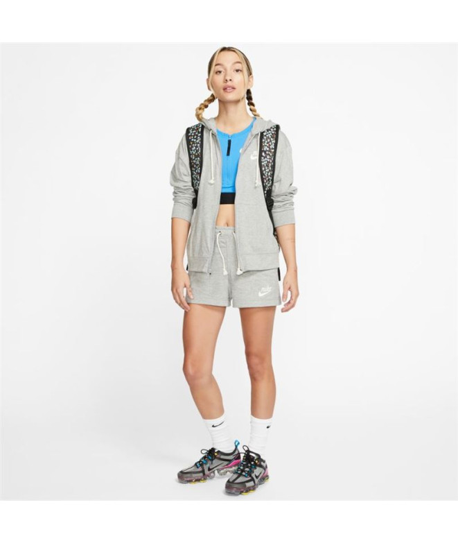 Casaco Nike Sportswear Gym Vintage Mulher Cinza