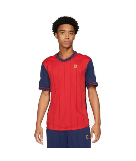 T-shirt tennis Nike Court Homme de Dri-Fit Slam Red