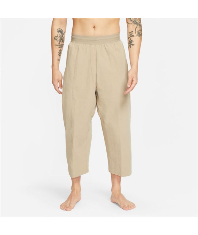 Calça Yoga Nike Homem de Dri-Fit Castanho