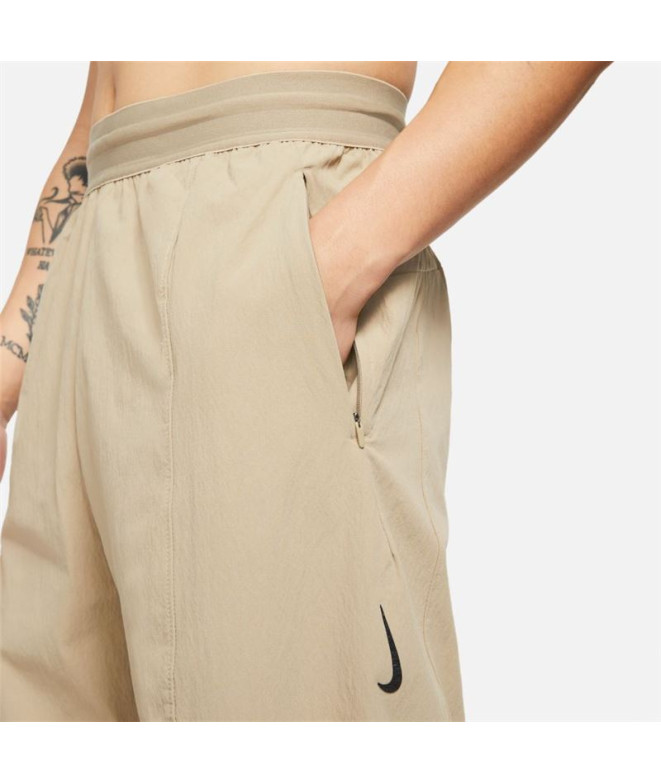 Calça Yoga Nike Homem de Dri-Fit Castanho