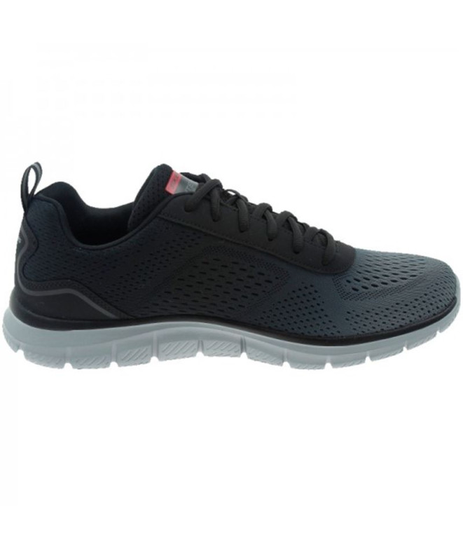 Chaussures Skechers Track-Ripkent Homme Maille noire/bordures anthracite