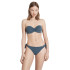 Top de biquíni Ysabel Mora Bandeau Push-Up B Cup Azul
