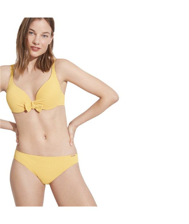 Top de bikini Ysabel Mora Hoop Bow C Cup Jaune