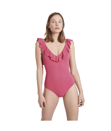 Maillot de bain réducteur à volants fuchsia Ysabel Mora B... Maillot de bain réducteur à volants fuchsia Ysabel Mora B...