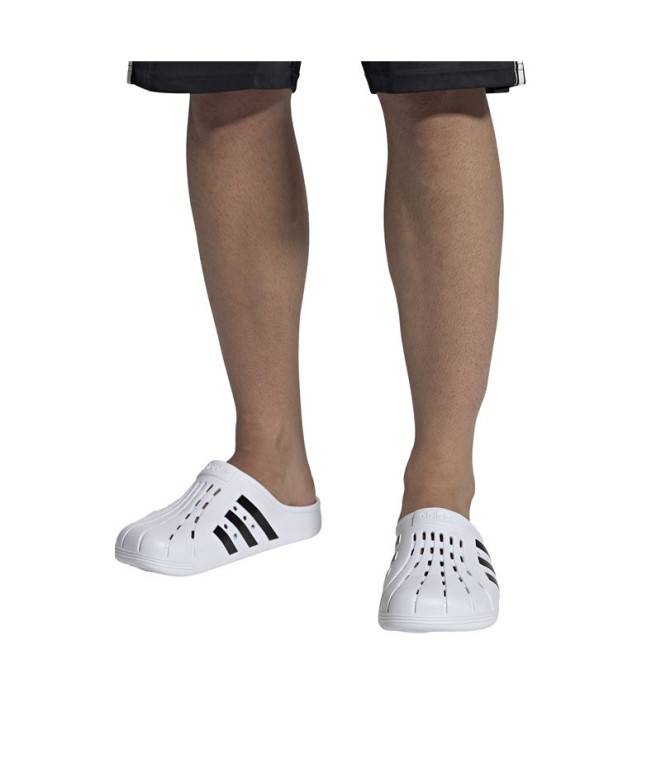 adidas Tamanco Adilette Branco/Preto