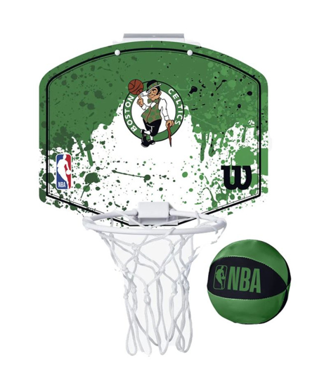 Mini cesta de basquetebol Wilson Equipa da NBA Boston Celtics GR