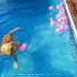 Porta-copos flutuante Swim Essentials Flamingo cor-de-rosa 17 cm
