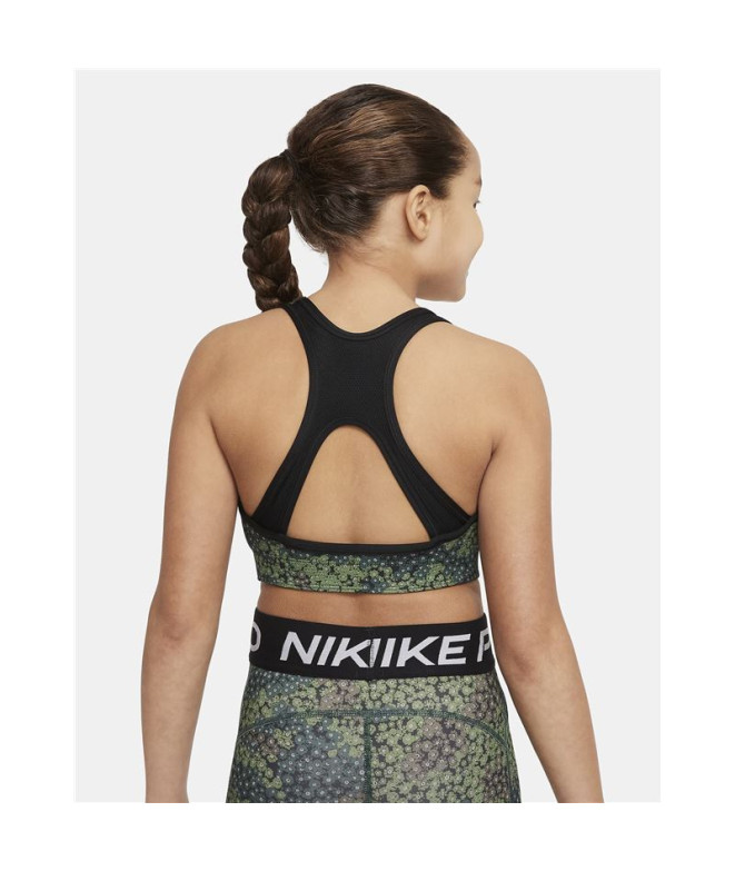 Sujetador deportivo Nike Dri-FIT Swoosh Niña Green