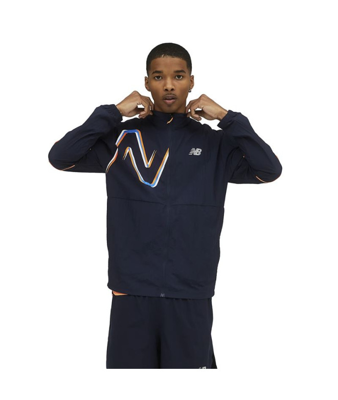 Veste New Balance Homme Graphic Impact Run Blue