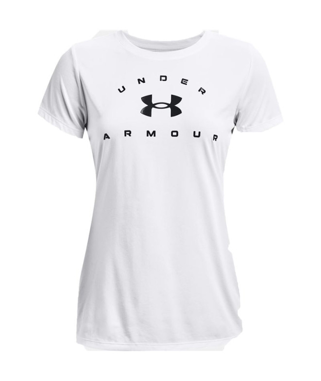 Camiseta manga corta Under Armour Tech Solid Logo Mujer Wh