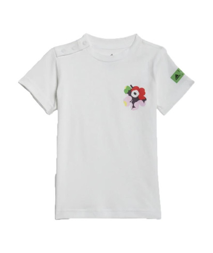 Conjunto de t-shirt e leggings adidas Marimekko Girl Wh
