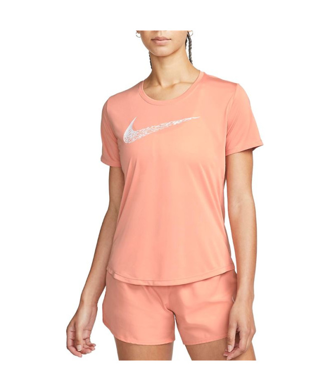 T-shirt de manga curta Nike Swoosh Run Women Pink