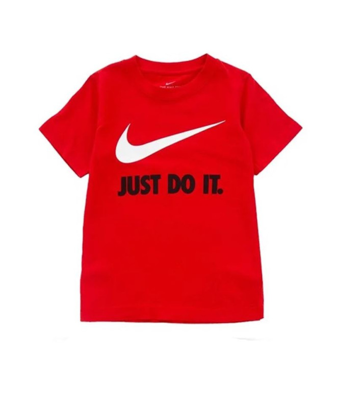 Camiseta de manga corta Nike Swoosh Infantil Red