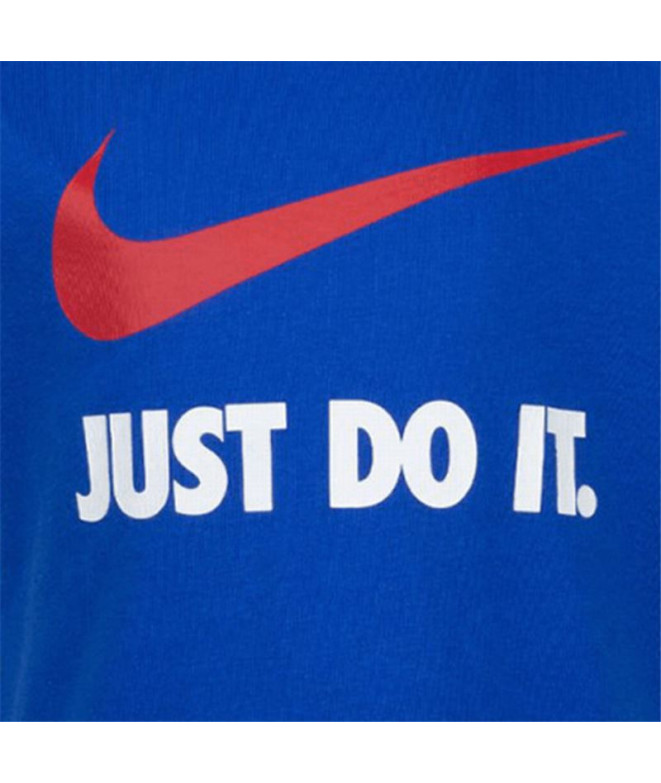 T-shirt de manga curta Nike Swoosh Kids Azul