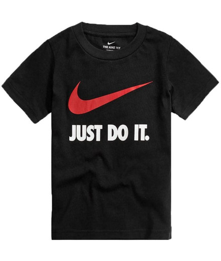 Camiseta de Manga Corta Nike Swoosh Infantil Bk Camiseta de Manga Corta Nike Swoosh Infantil Bk