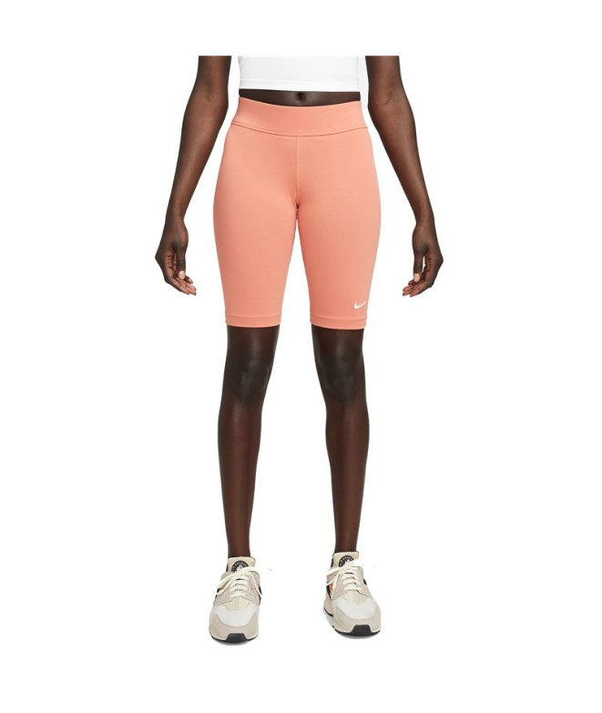 Mallas de ciclista Nike Sportswear Essential Mujer Coral