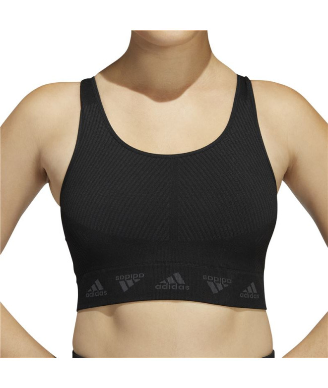Sujetador de fitness adidas Aeroknit Mujer Bk