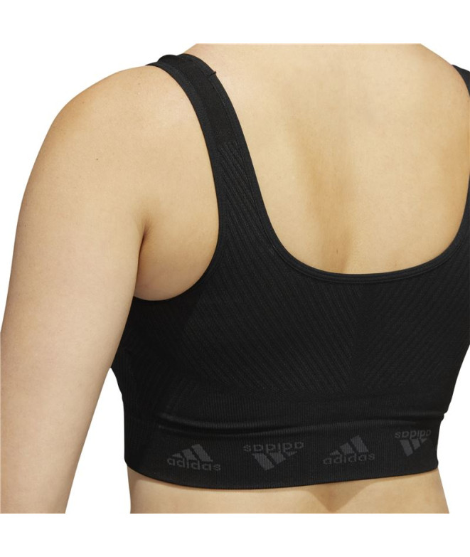 Sujetador de fitness adidas Aeroknit Mujer Bk