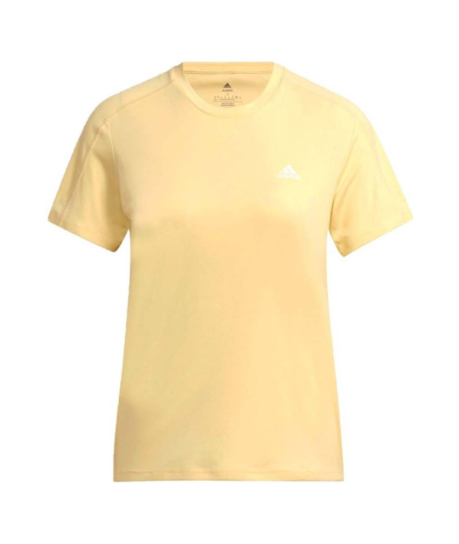 Camiseta de running adidas Run It Mulher Amarelo