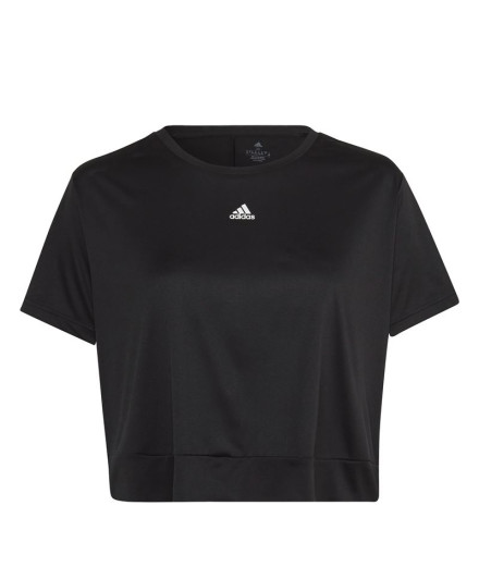 Camiseta adidas AeroReady Studio Loose Cropped Preto