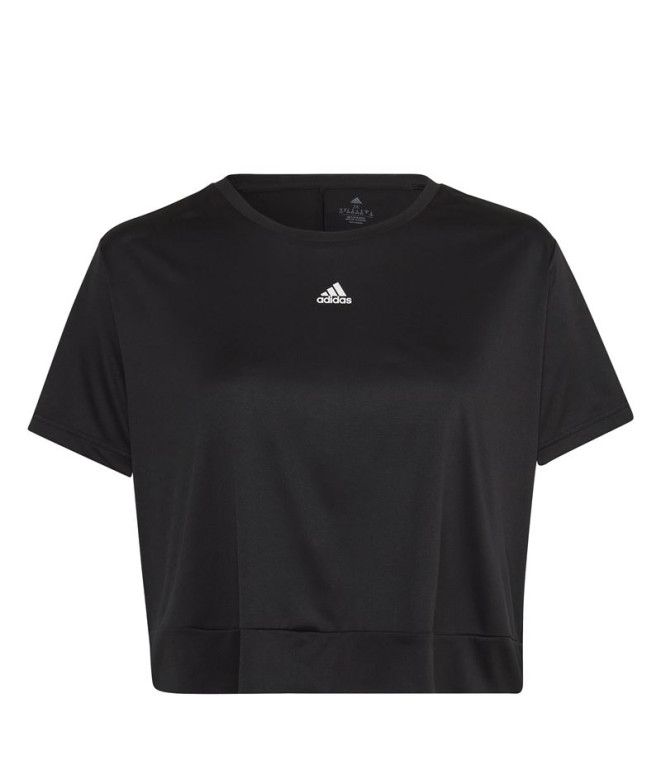Camiseta adidas AeroReady Studio Loose Cropped Black