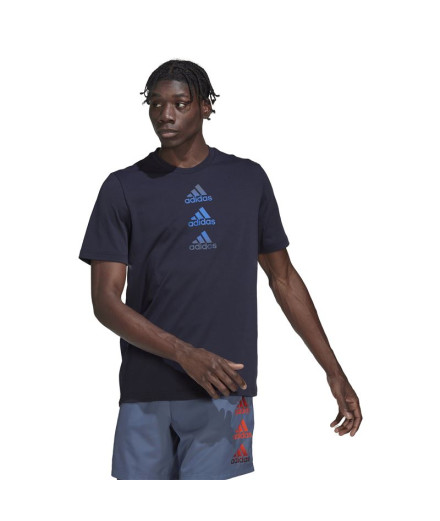 T-shirt fitness adidas Homme de Designed To Move Logo Bl 2