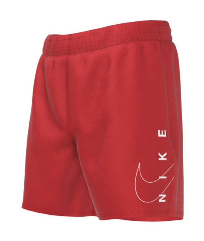 Maillot de bain Nike 4" Volley Enfant Rouge