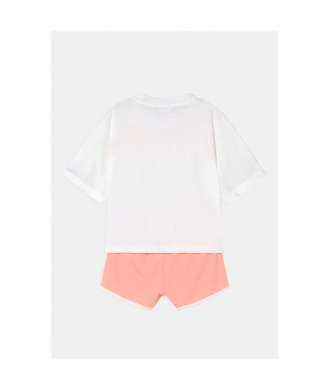 Conjunto Champion Script Logo Cotton Girl White