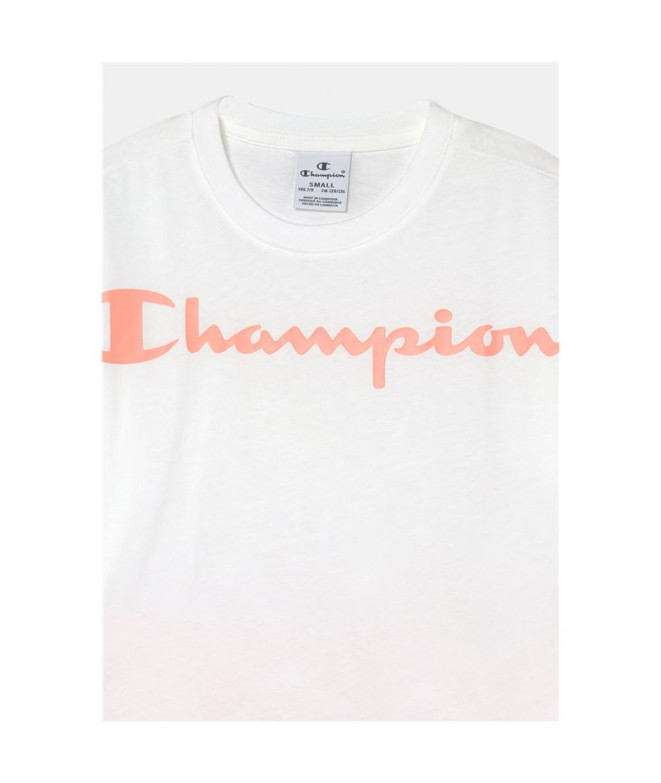 Conjunto Champion Script Logo Cotton Girl White