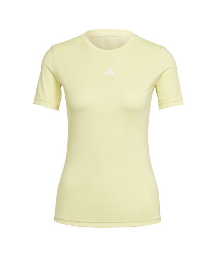 T-shirt de manga curta adidas Techfit Training Woman Yellow