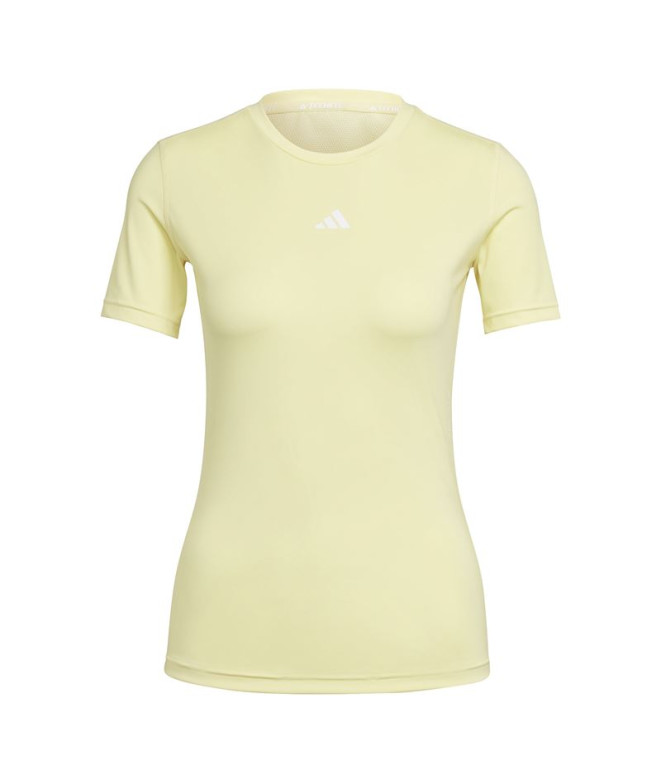 T-shirt de manga curta adidas Techfit Training Woman Yellow