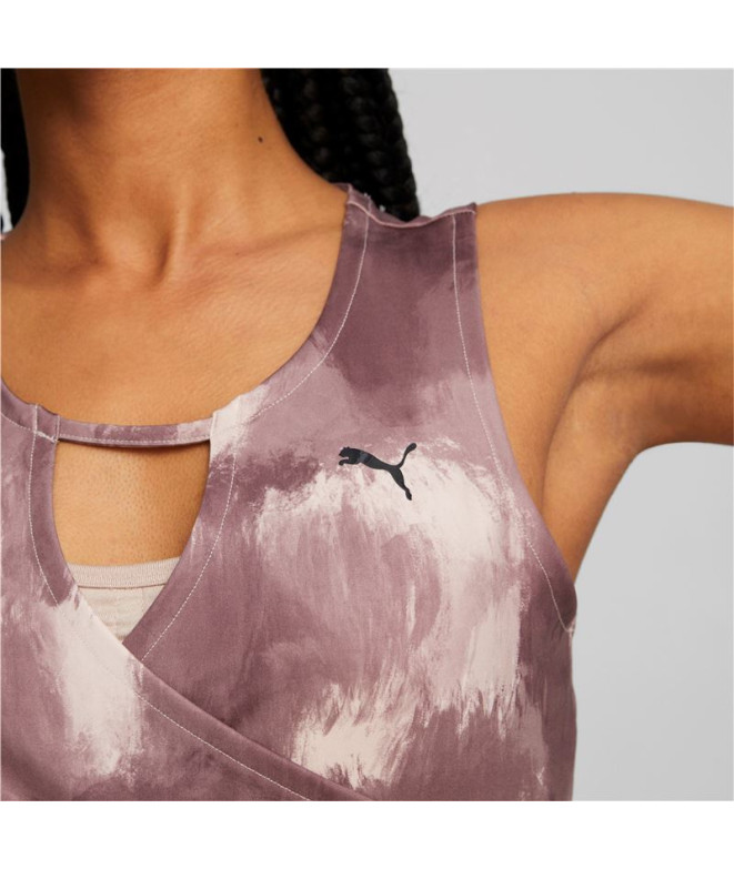 Top Puma Studio Crop Femme Purple