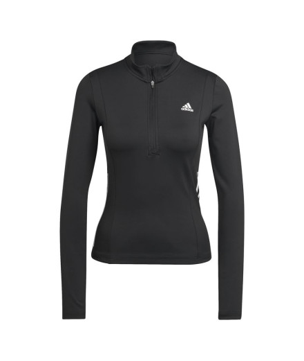 Camiseta Manga Larga adidas Hyperglam 1/4-Zip Mujer BK