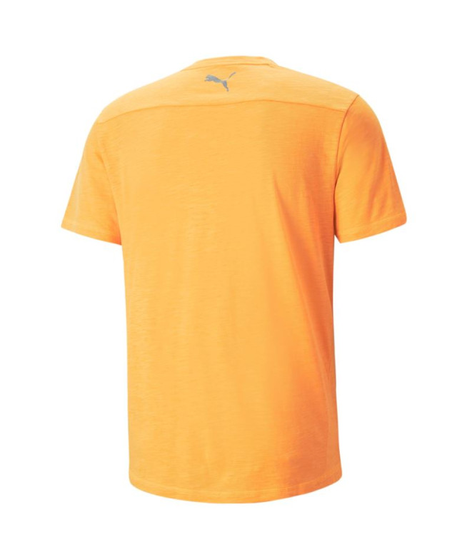 T-shirt Running Puma para homem Amarelo