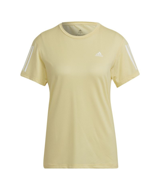 Camiseta de running adidas Own Cooler Mujer Yellow