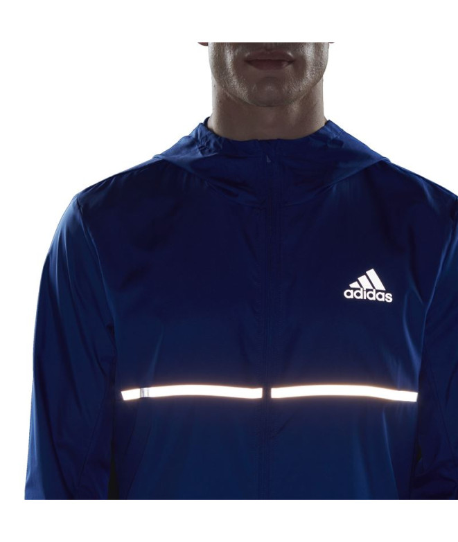 Chaqueta de running adidas Own the Run Hombre Blue