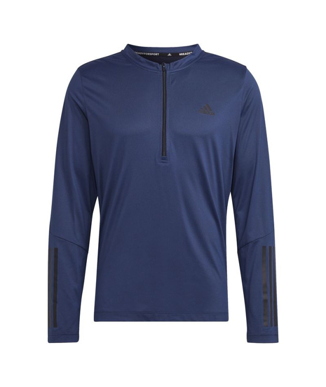 Camiseta adidas Training 1/4-Zip Hombre Blue