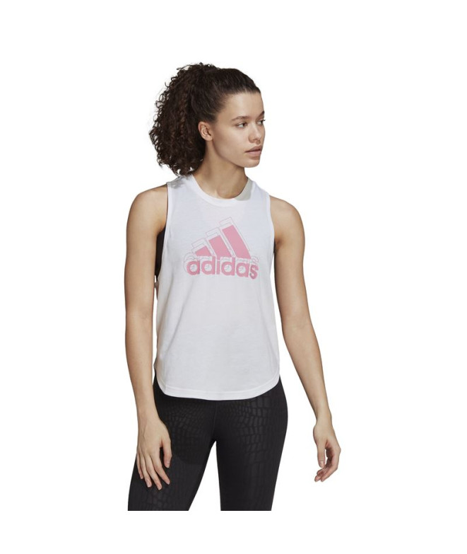T-shirt adidas AEROREADY Racerback Mulher Branco