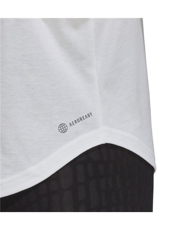 T-shirt adidas AEROREADY Racerback Mulher Branco
