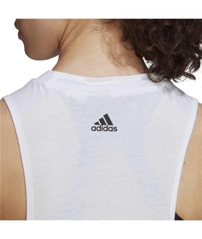 T-shirt adidas AEROREADY Racerback Mulher Branco