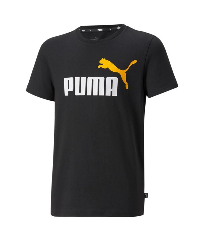 T-Shirt Puma Essentials+ Two-Tone Logo para rapaz BK